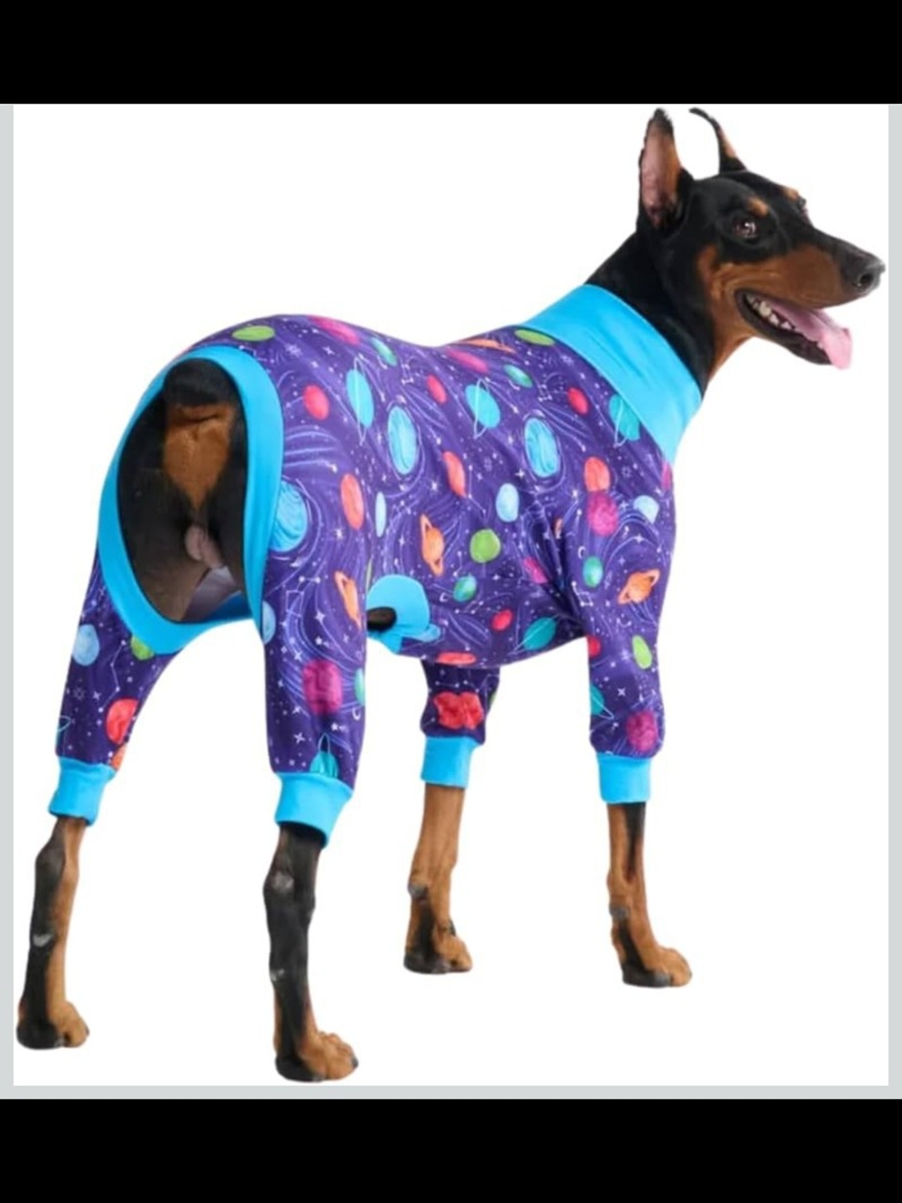 Space Print Full-Body Dog 🐶 Pajamas Size 3